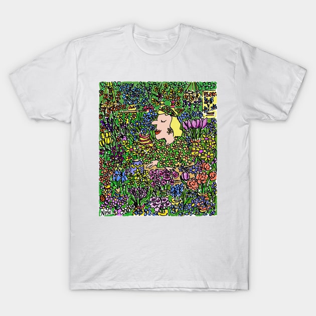 The Camouflaged Florist T-Shirt by NigelSutherlandArt